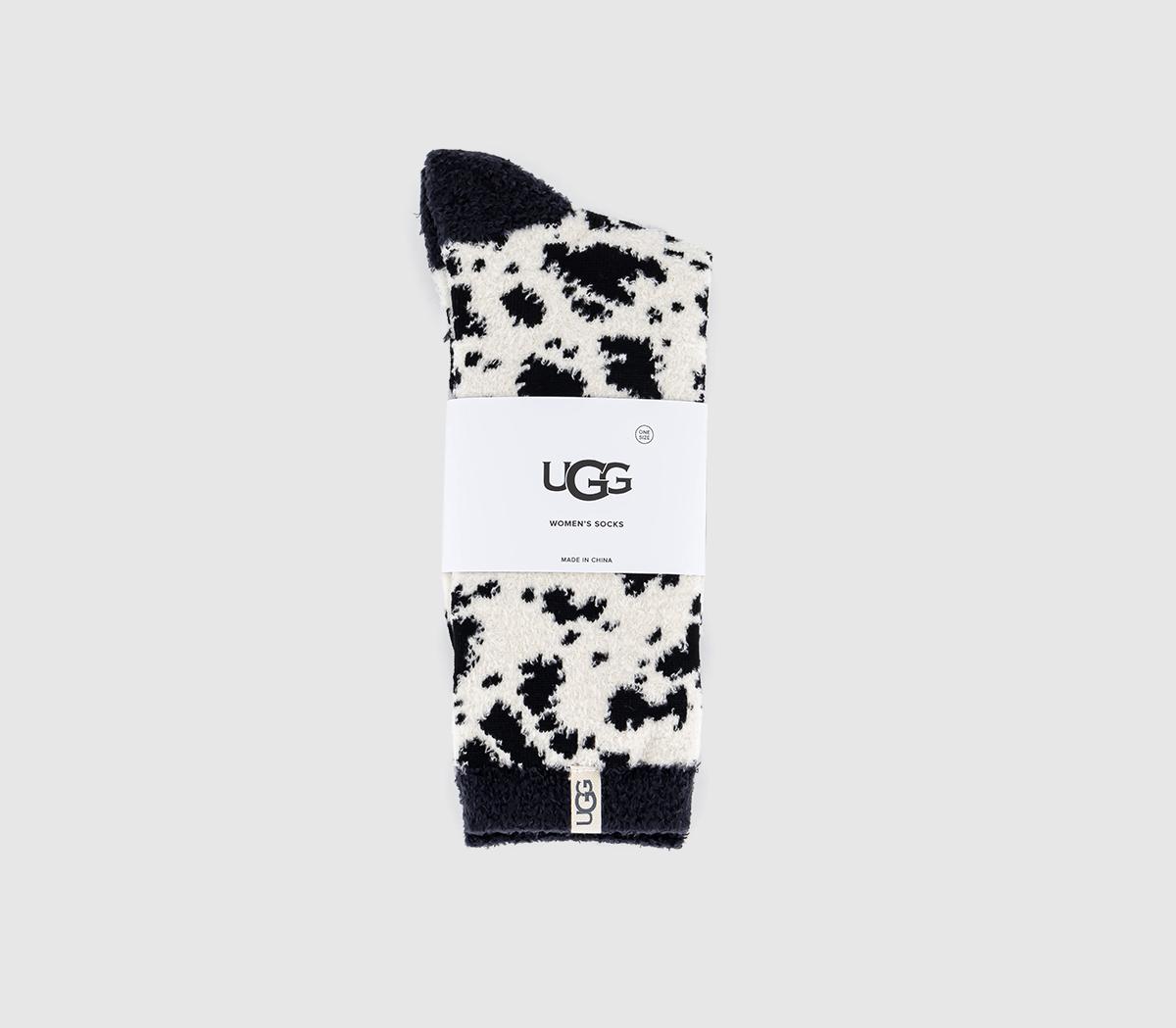 UGGLeslie Graphic Crew Socks UGGLeslie Graphic Crew SocksBlack White Gazella