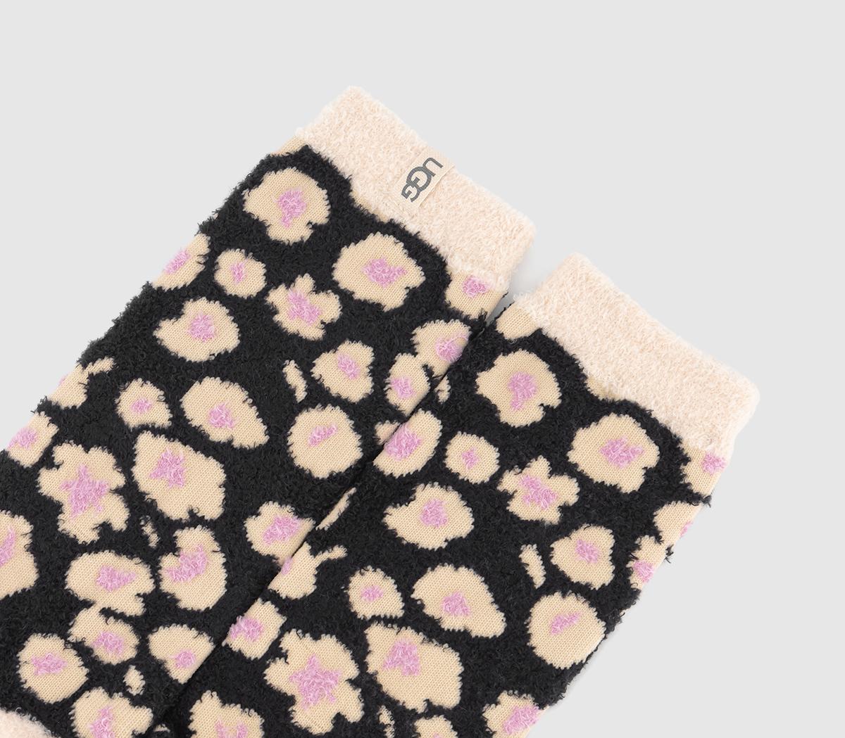 UGGLeslie Graphic Crew Socks UGGLeslie Graphic Crew SocksBlack Hibiscina