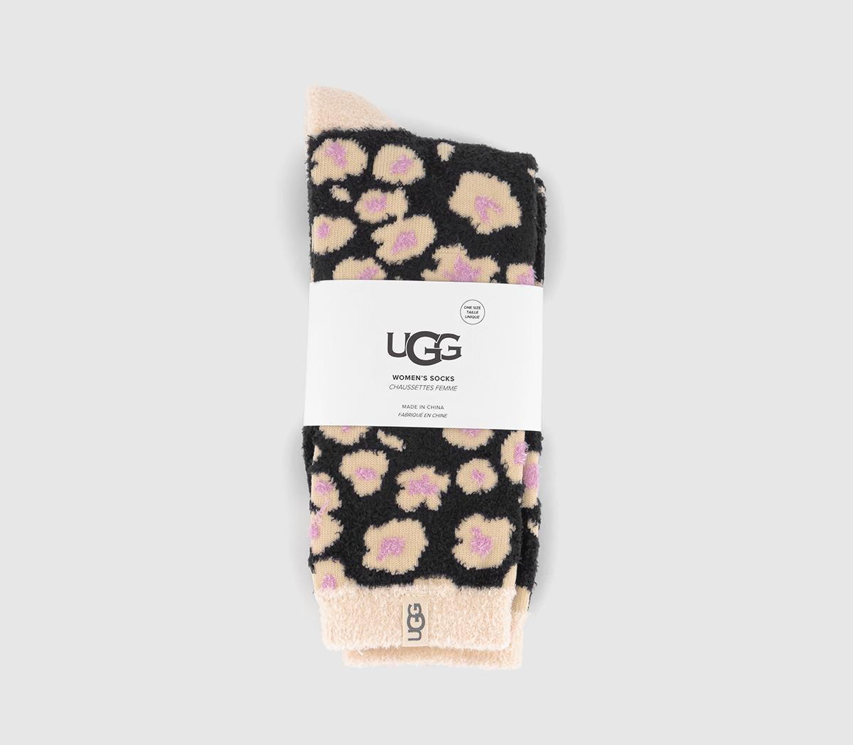 UGGLeslie Graphic Crew Socks UGGLeslie Graphic Crew SocksBlack Hibiscina