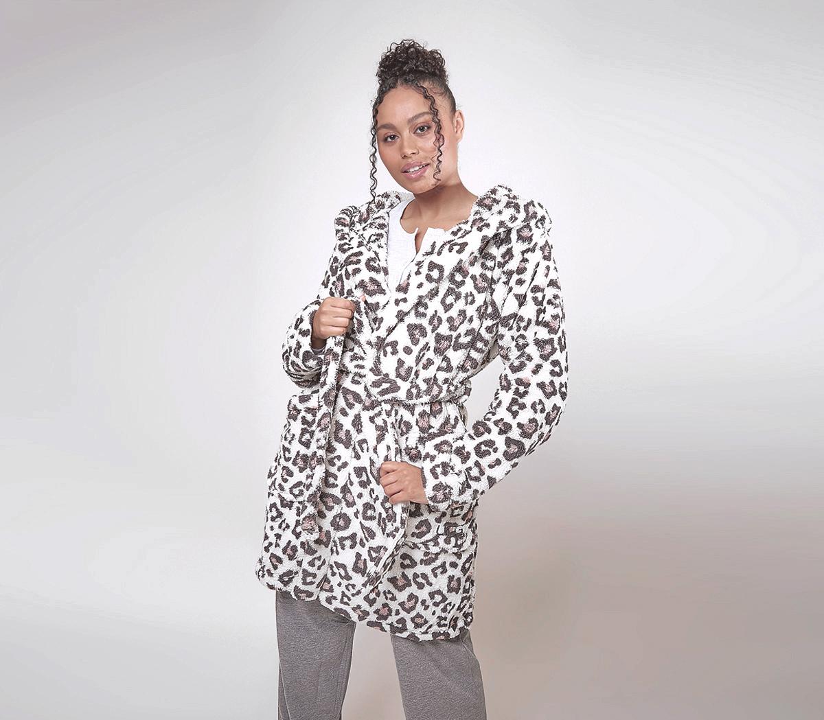 UGG Aarti Dressing Gown UGG Aarti Dressing Gown Cream Leopard