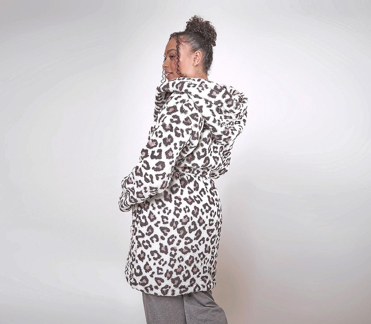 UGG Aarti Dressing Gown UGG Aarti Dressing Gown Cream Leopard