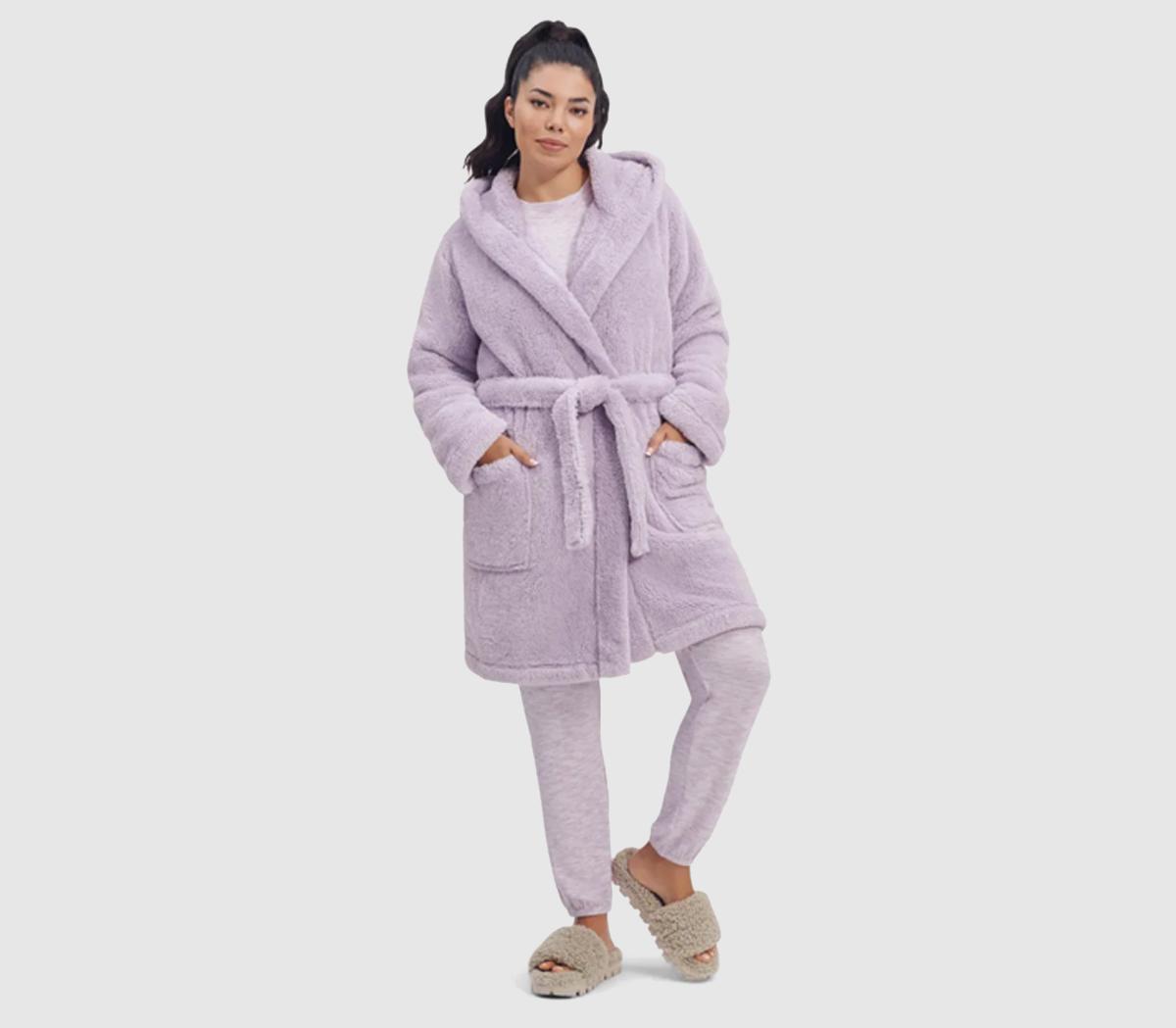 UGG Aarti Dressing Gown Misty Lake Natural, S