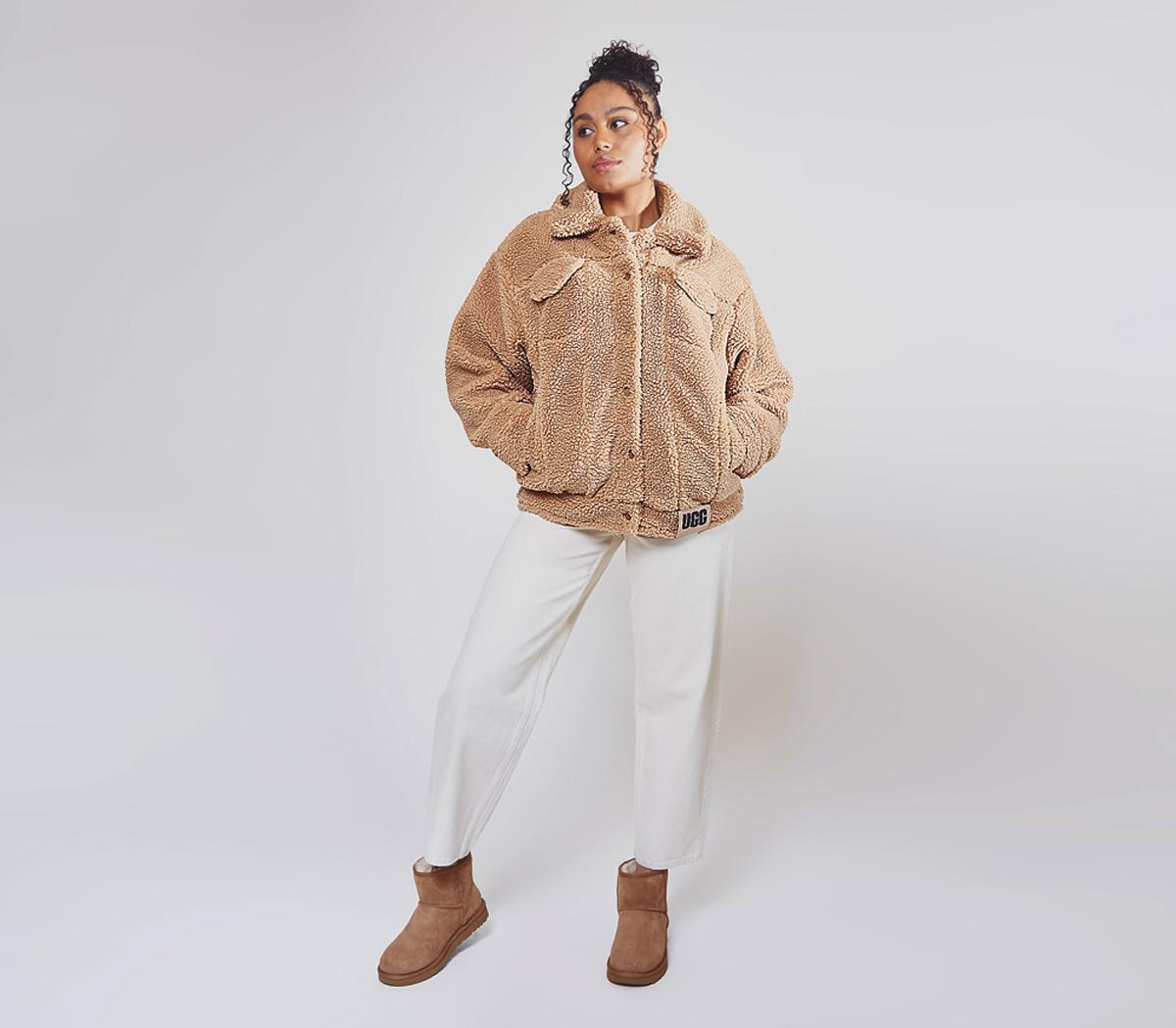 UGG Frankie Sherpa Trucker Jacket 2021 Camel Fashion ...