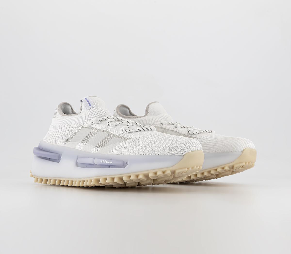 adidasNMD_S1 Trainers White Purple