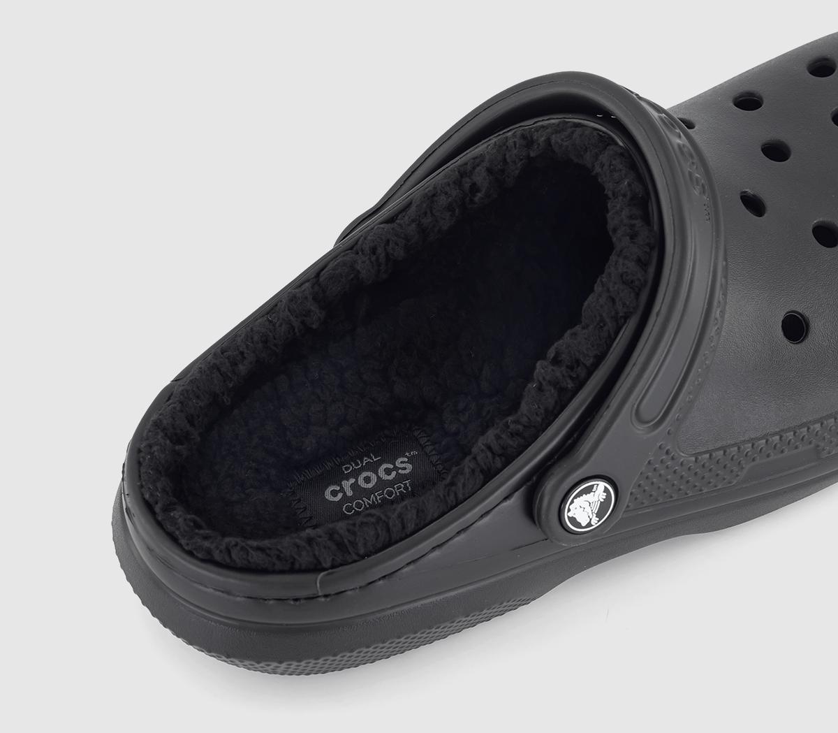 Crocs Classic Lined Clogs Black - Flat Shoes for Women