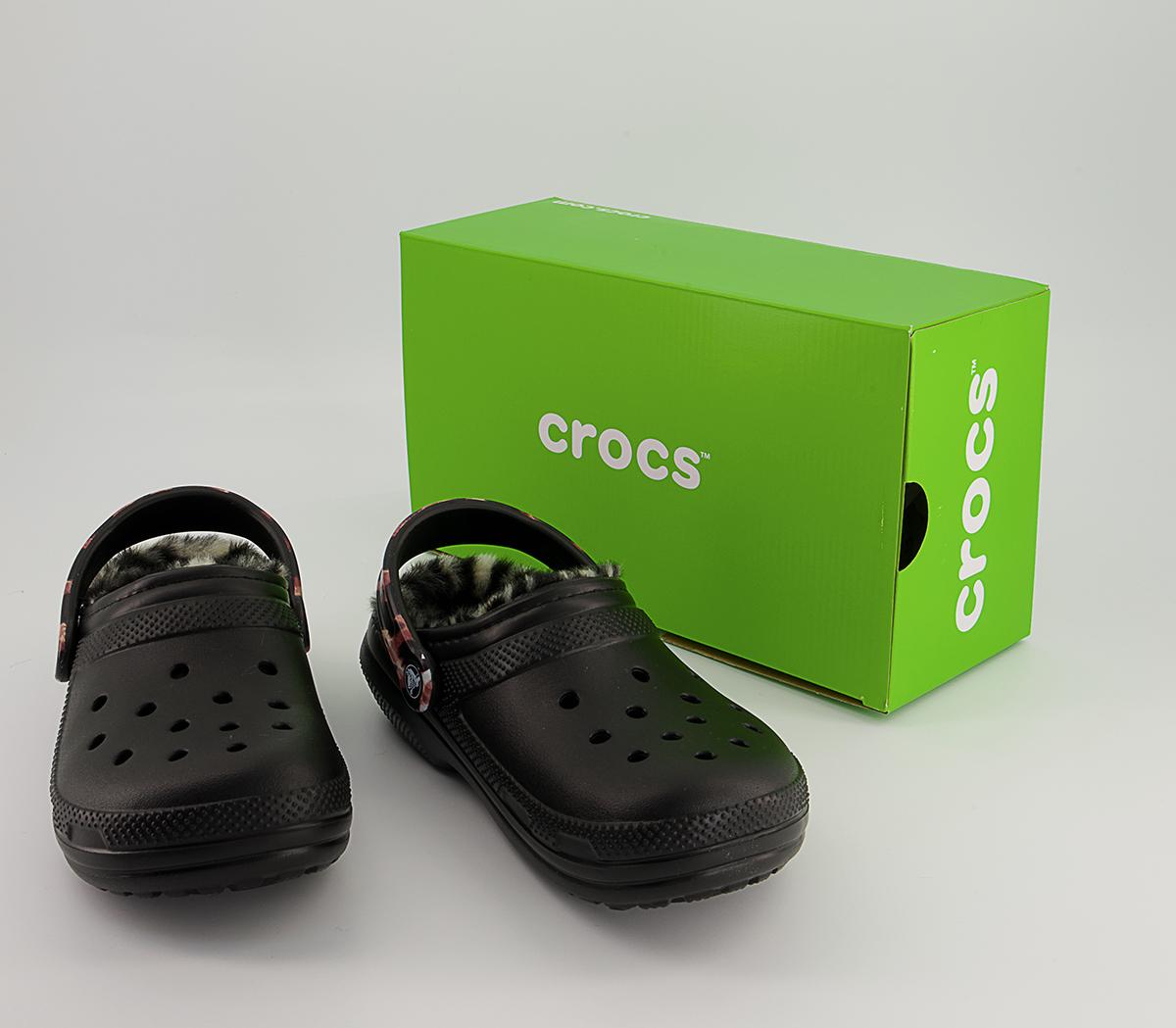 Crocs Classic Lined Crocs Black Zebra - Flat Shoes for Women