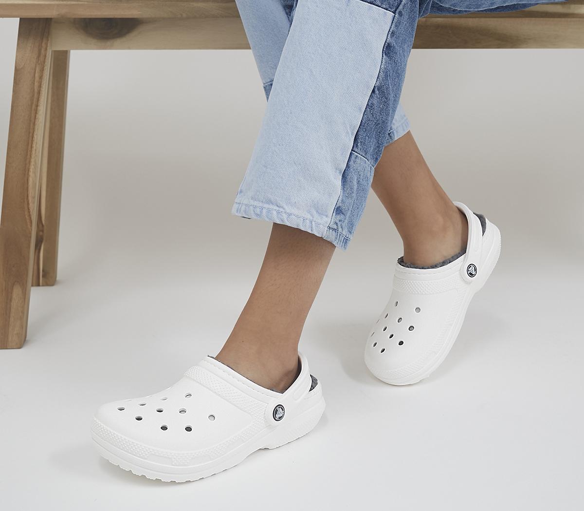 white crocs with heels