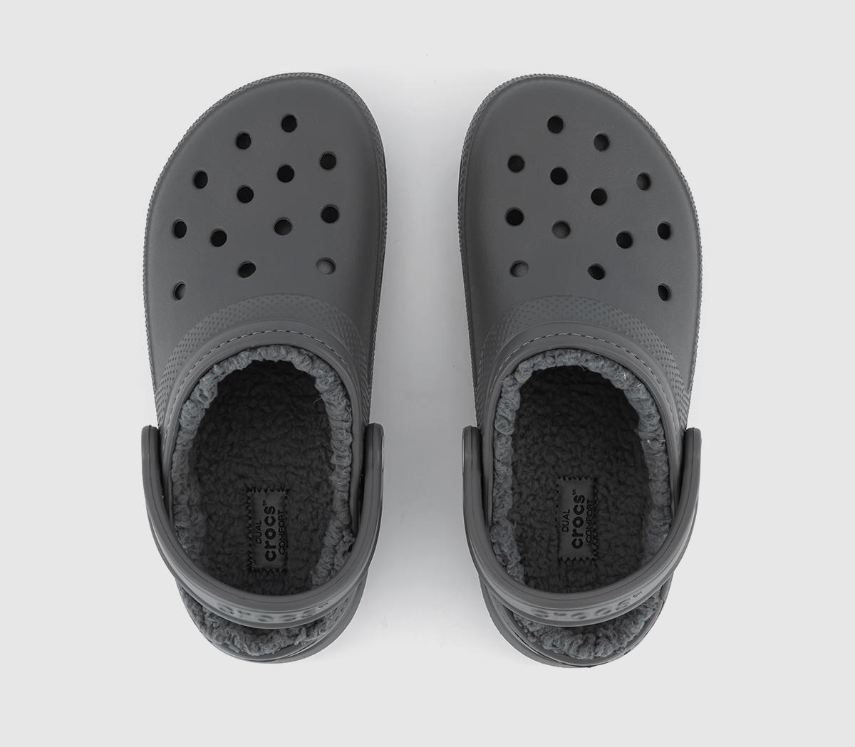 Crocs Classic Lined Clogs Slate Grey Smoke - Flat Shoes for Women