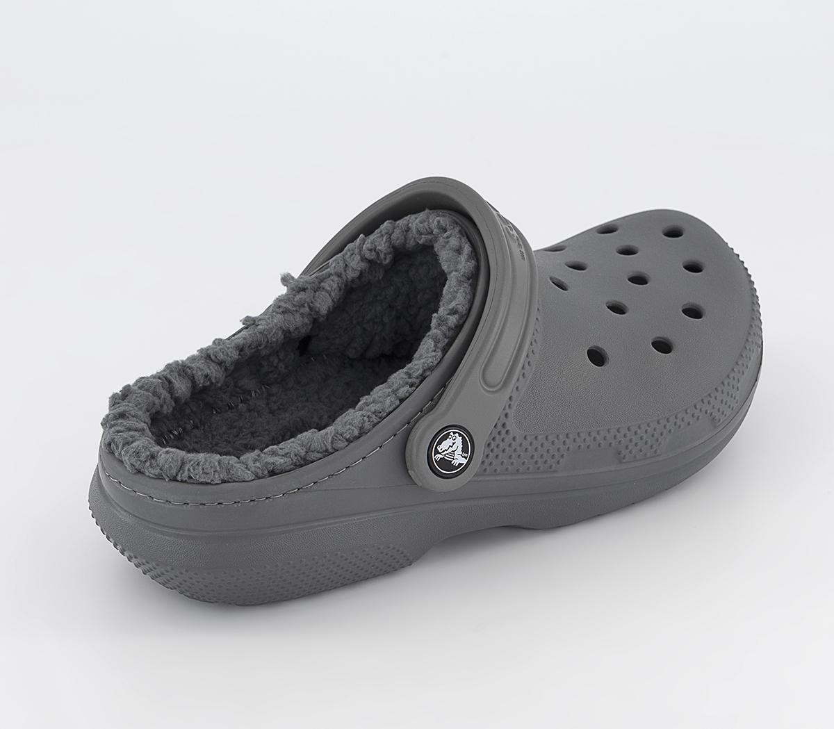 Crocs Classic Lined Crocs Slate Grey Smoke Flat Shoes for Women