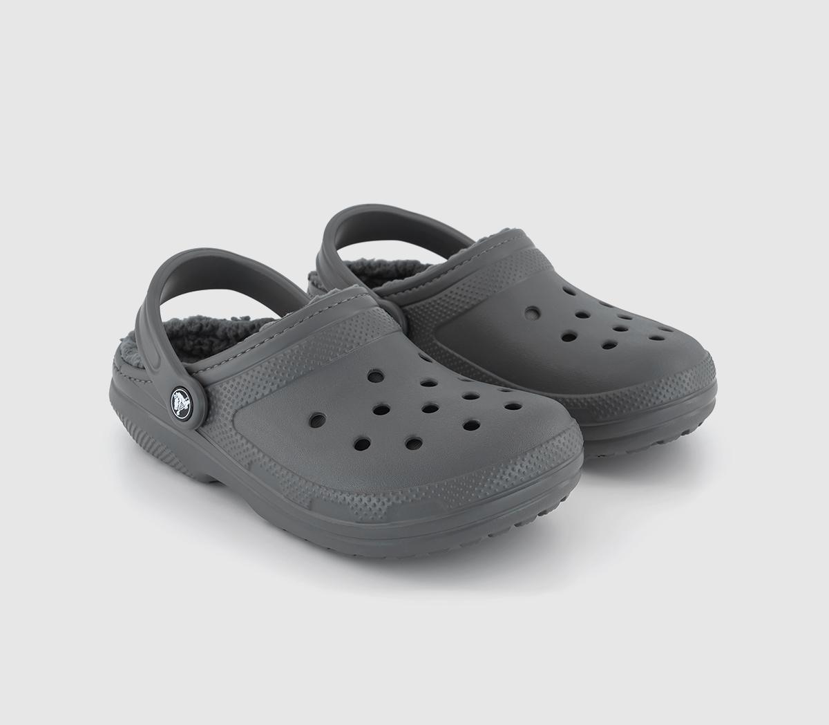 Crocs Classic Lined Clogs Slate Grey Smoke - Flat Shoes for Women