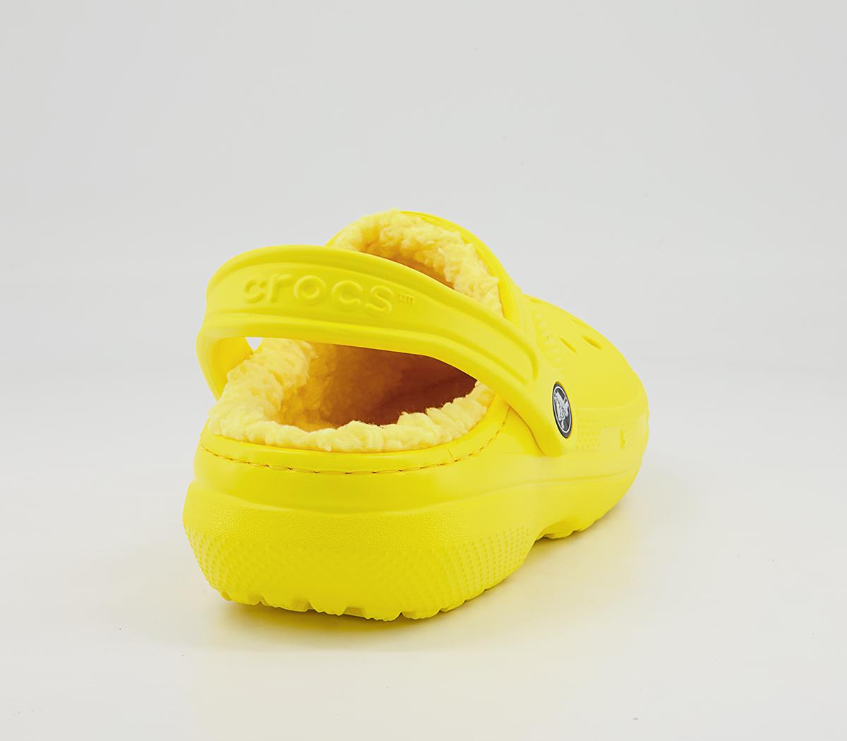Crocs Classic Lined Clogs Crocs Classic Lined Clogs Lemon
