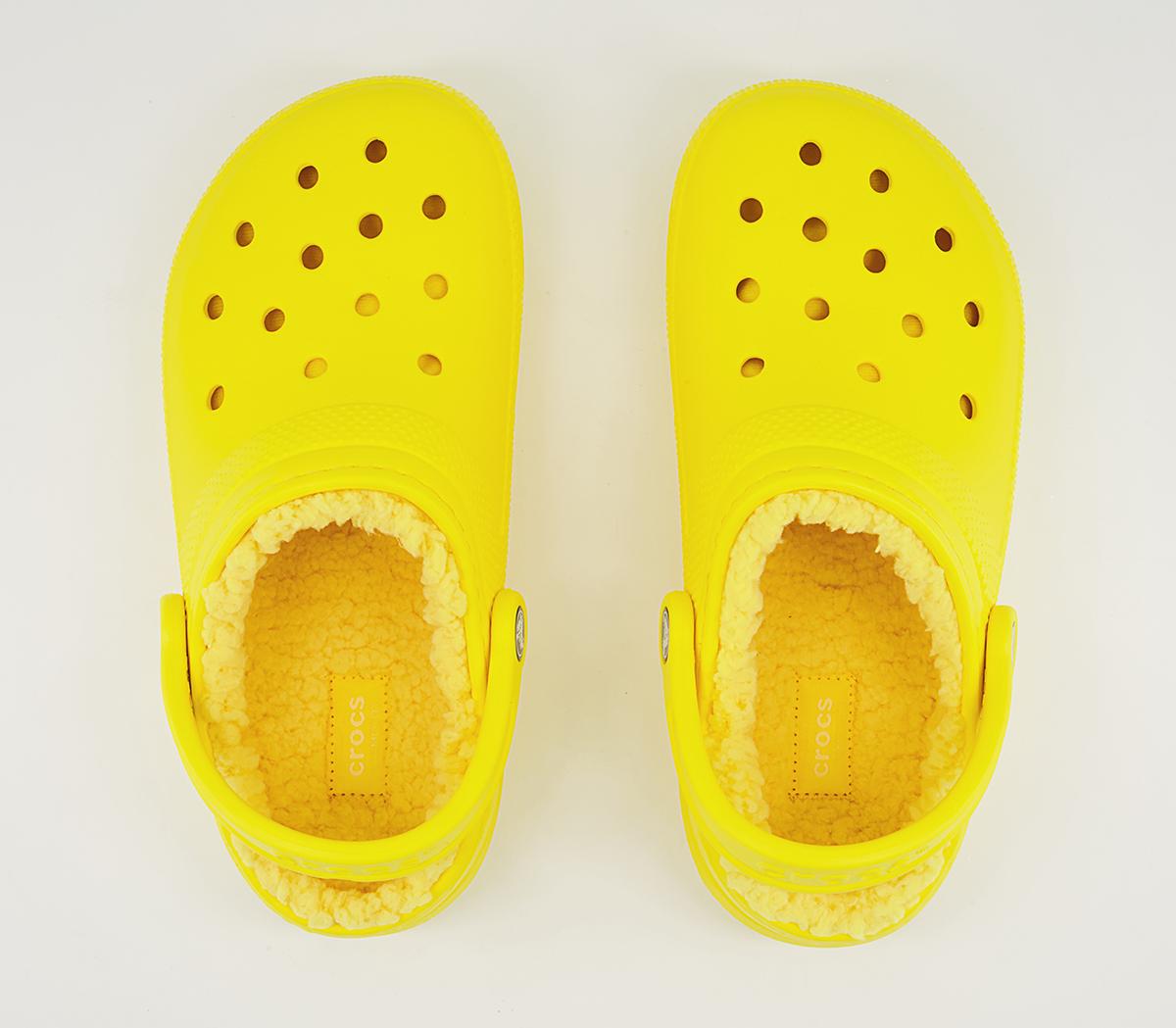 Crocs Classic Lined Clogs Crocs Classic Lined Clogs Lemon