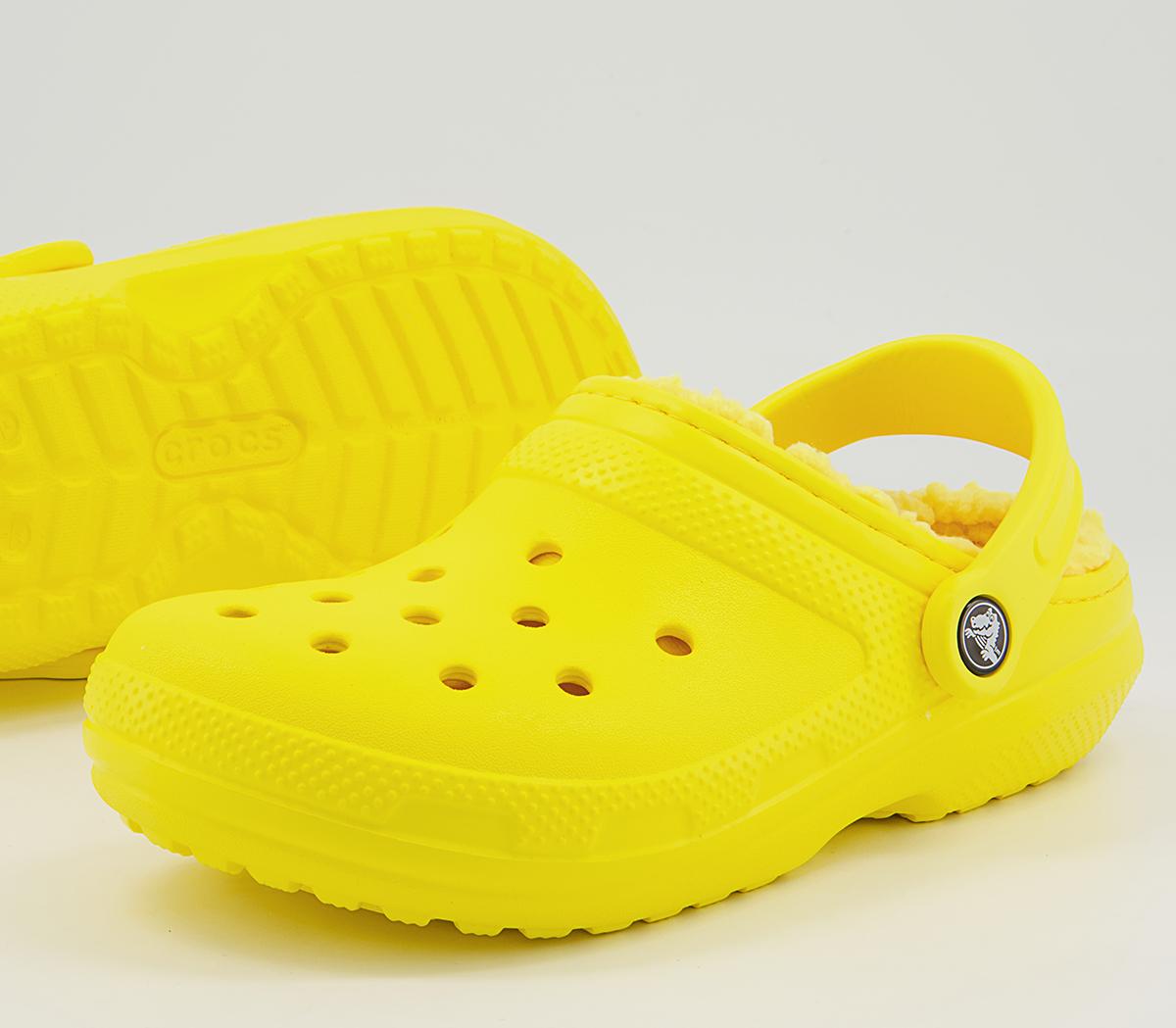 Crocs Classic Lined Clogs Crocs Classic Lined Clogs Lemon