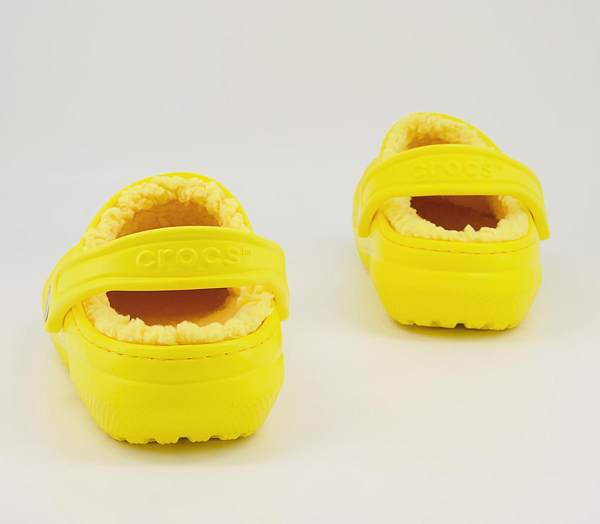 Crocs Classic Lined Clogs Crocs Classic Lined Clogs Lemon