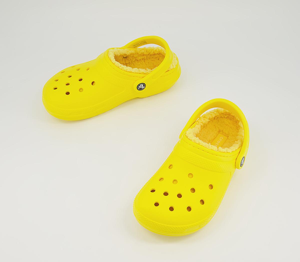 Crocs Classic Lined Clogs Crocs Classic Lined Clogs Lemon