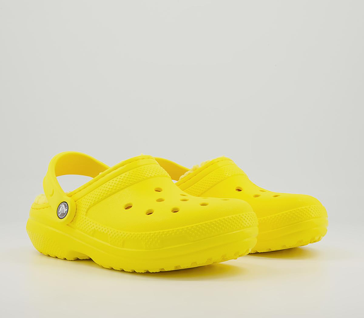 Crocs Classic Lined Clogs Crocs Classic Lined Clogs Lemon