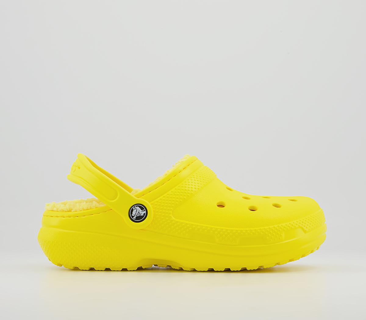 Crocs Classic Lined Clogs Crocs Classic Lined Clogs Lemon