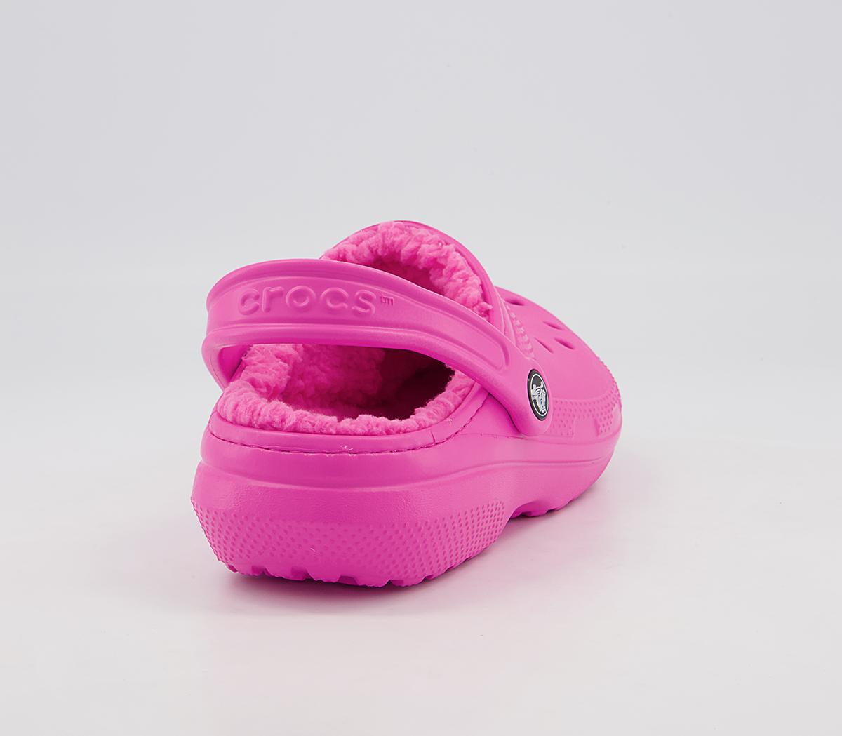Crocs Classic Lined Clogs Crocs Classic Lined Clogs Electric Pink