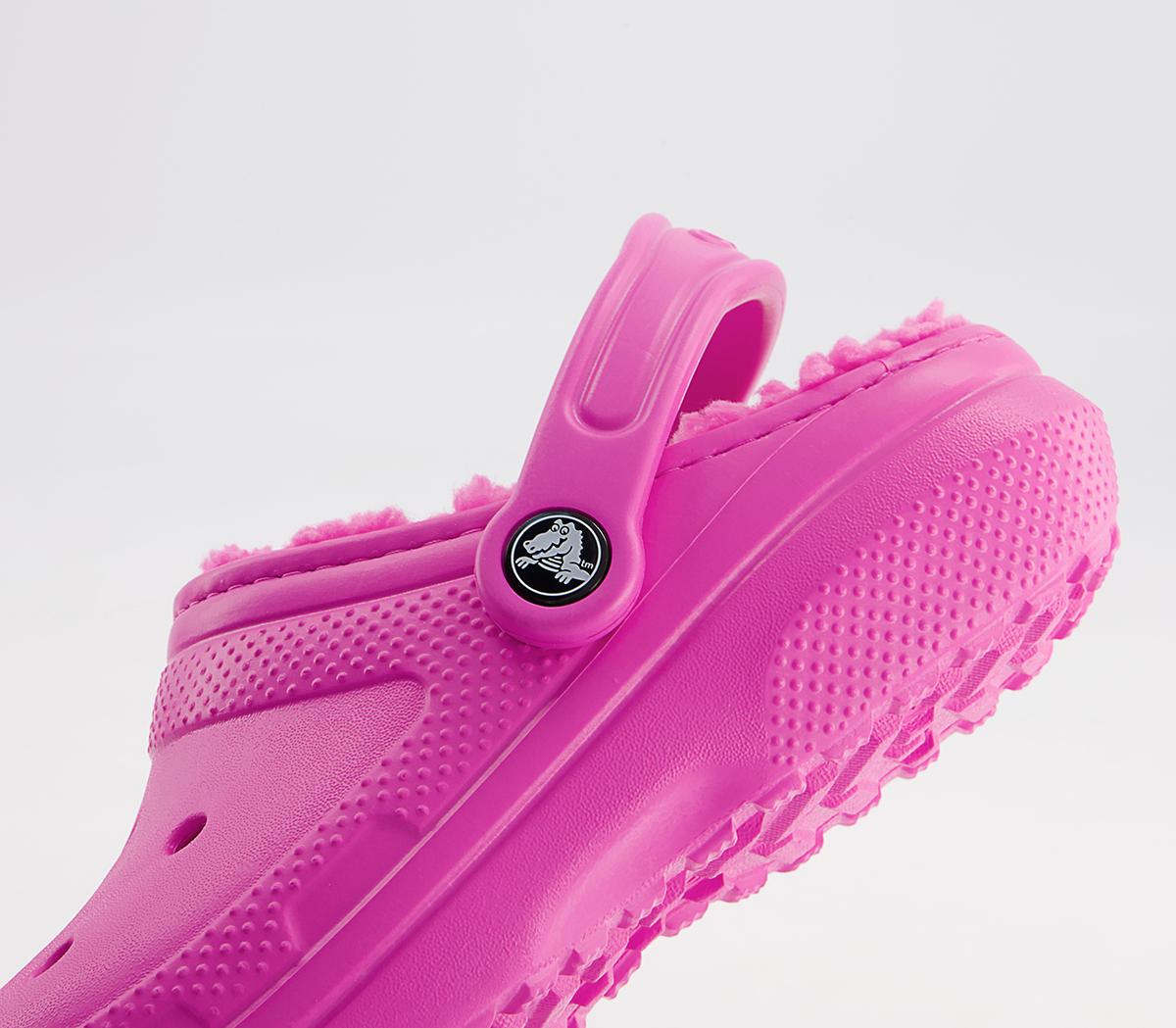 Crocs Classic Lined Clogs Crocs Classic Lined Clogs Electric Pink
