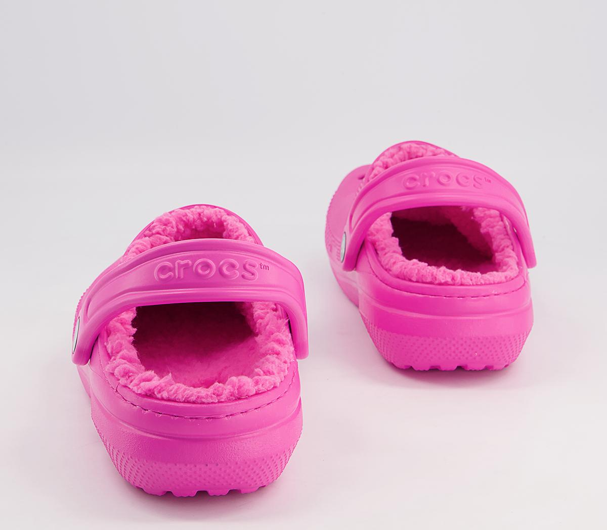 Crocs Classic Lined Clogs Crocs Classic Lined Clogs Electric Pink