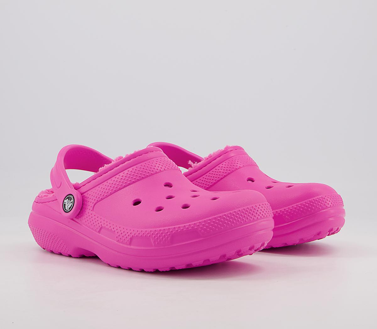 Crocs Classic Lined Clogs Crocs Classic Lined Clogs Electric Pink