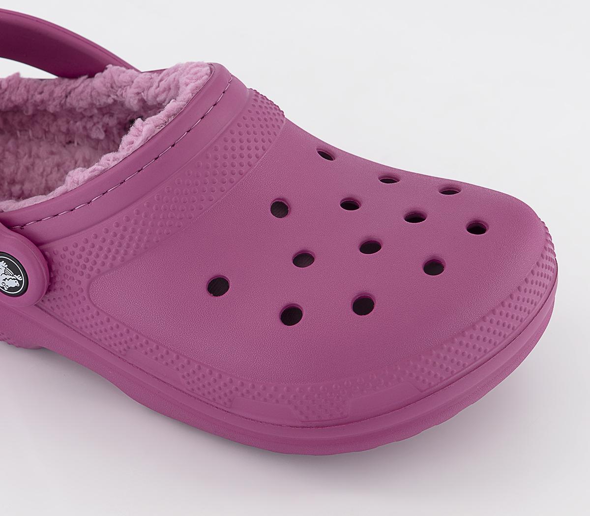 Crocs Classic Lined Crocs Fuchsia Fun Flat Shoes for Women