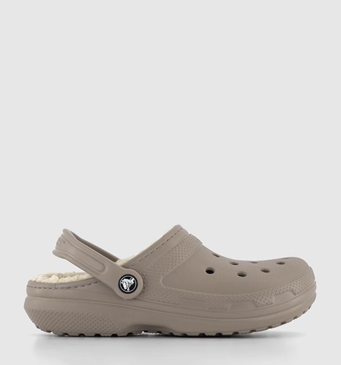 Beige crocs with discount fur