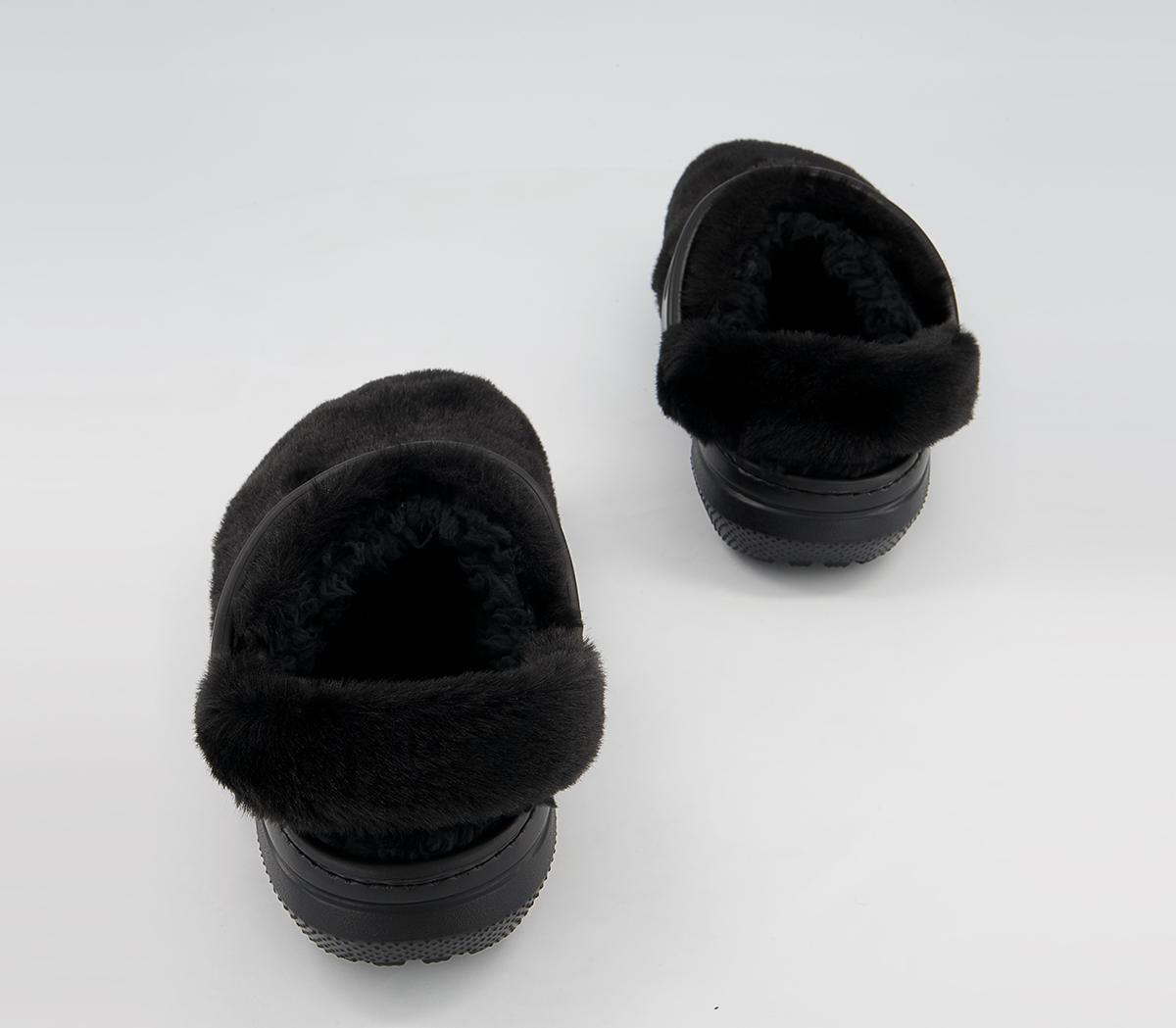 Crocs Classic Lined Cozy Fluff Clogs Crocs Classic Lined Cozy Fluff Clogs Black