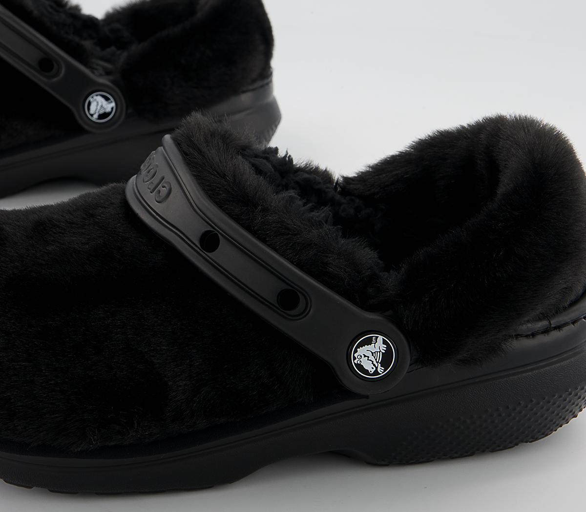 Crocs Classic Lined Cozy Fluff Clogs Crocs Classic Lined Cozy Fluff Clogs Black