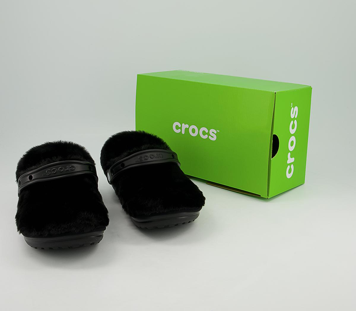Crocs Classic Lined Cozy Fluff Clogs Crocs Classic Lined Cozy Fluff Clogs Black