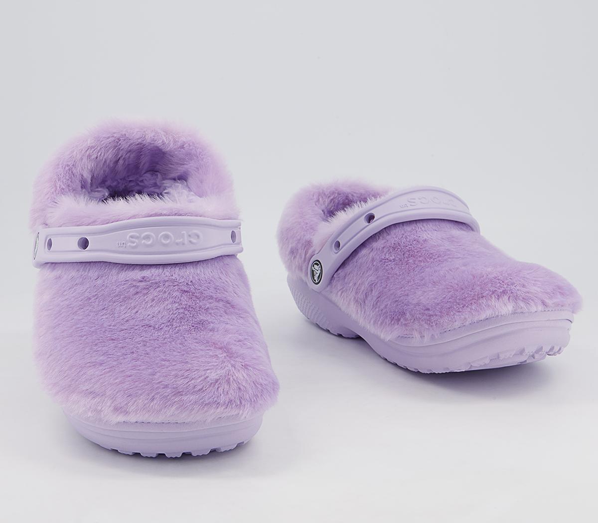 Crocs Classic Lined Cozy Fluff Clogs Crocs Classic Lined Cozy Fluff Clogs Lavender