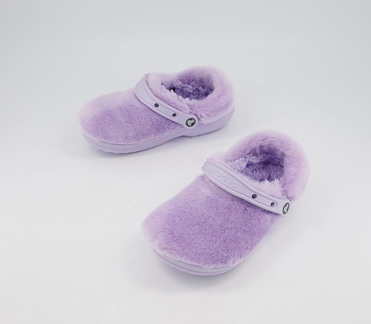 Crocs Classic Lined Cozy Fluff Clogs Crocs Classic Lined Cozy Fluff Clogs Lavender