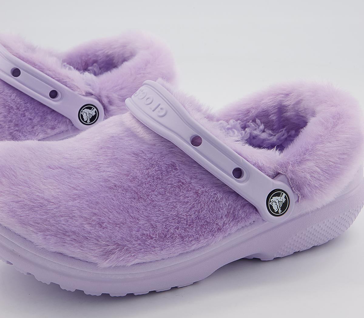 Crocs Classic Lined Cozy Fluff Clogs Crocs Classic Lined Cozy Fluff Clogs Lavender