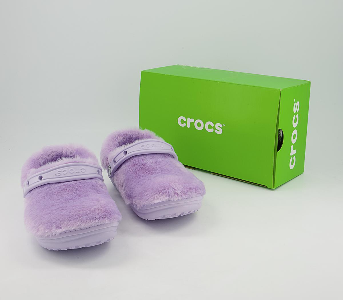 Crocs Classic Lined Cozy Fluff Clogs Crocs Classic Lined Cozy Fluff Clogs Lavender