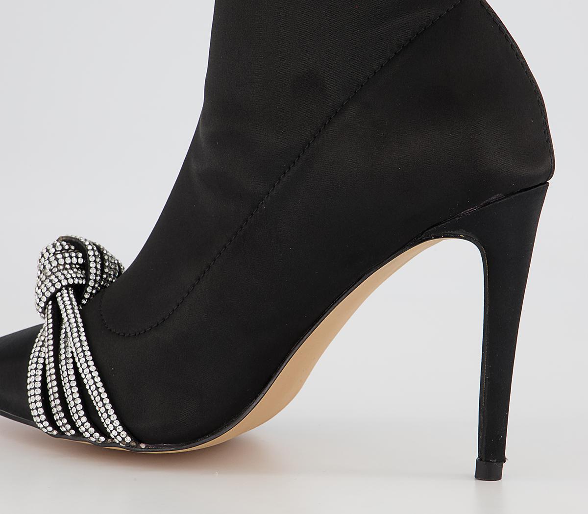 Office Abloom Embellished Point Stiletto Ankle Boots Office Abloom Embellished Point Stiletto Ankle Boots Black