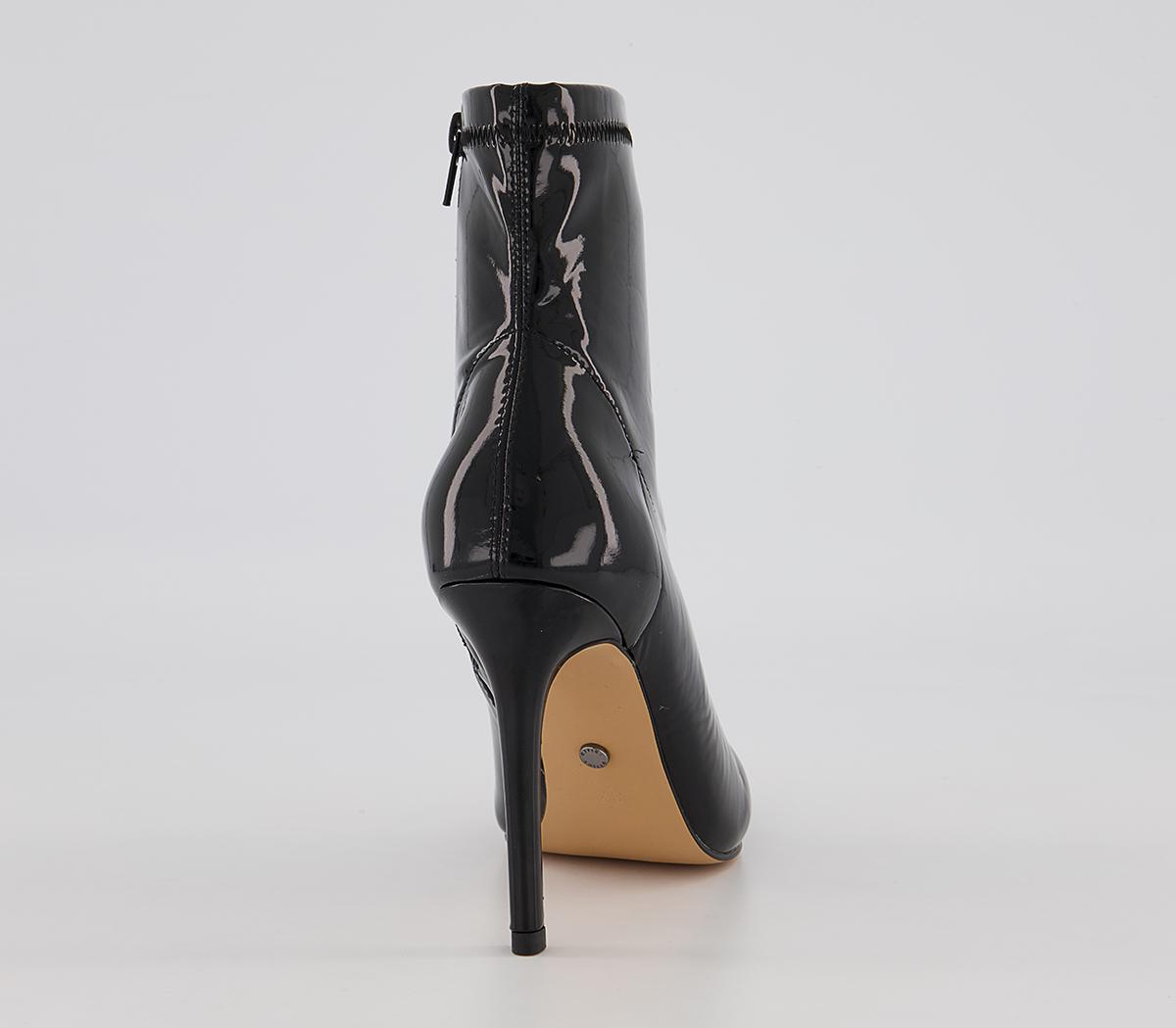 Office Alluring Pointed Toe Zip-Up Heeled Boots Office Alluring Pointed Toe Zip-Up Heeled Boots Black Patent