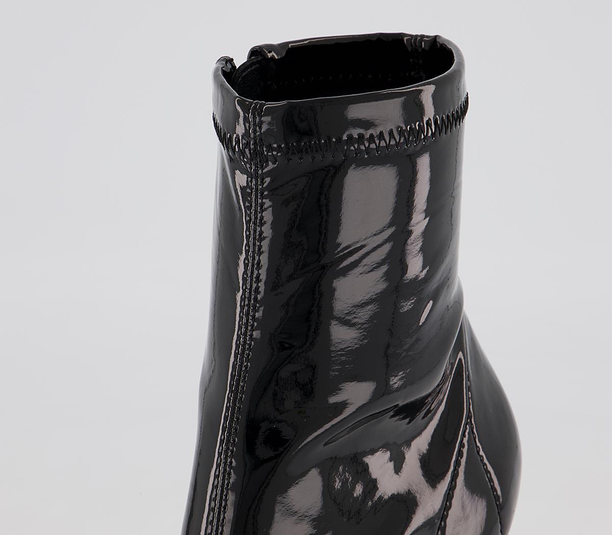 Office Alluring Pointed Toe Zip-Up Heeled Boots Office Alluring Pointed Toe Zip-Up Heeled Boots Black Patent