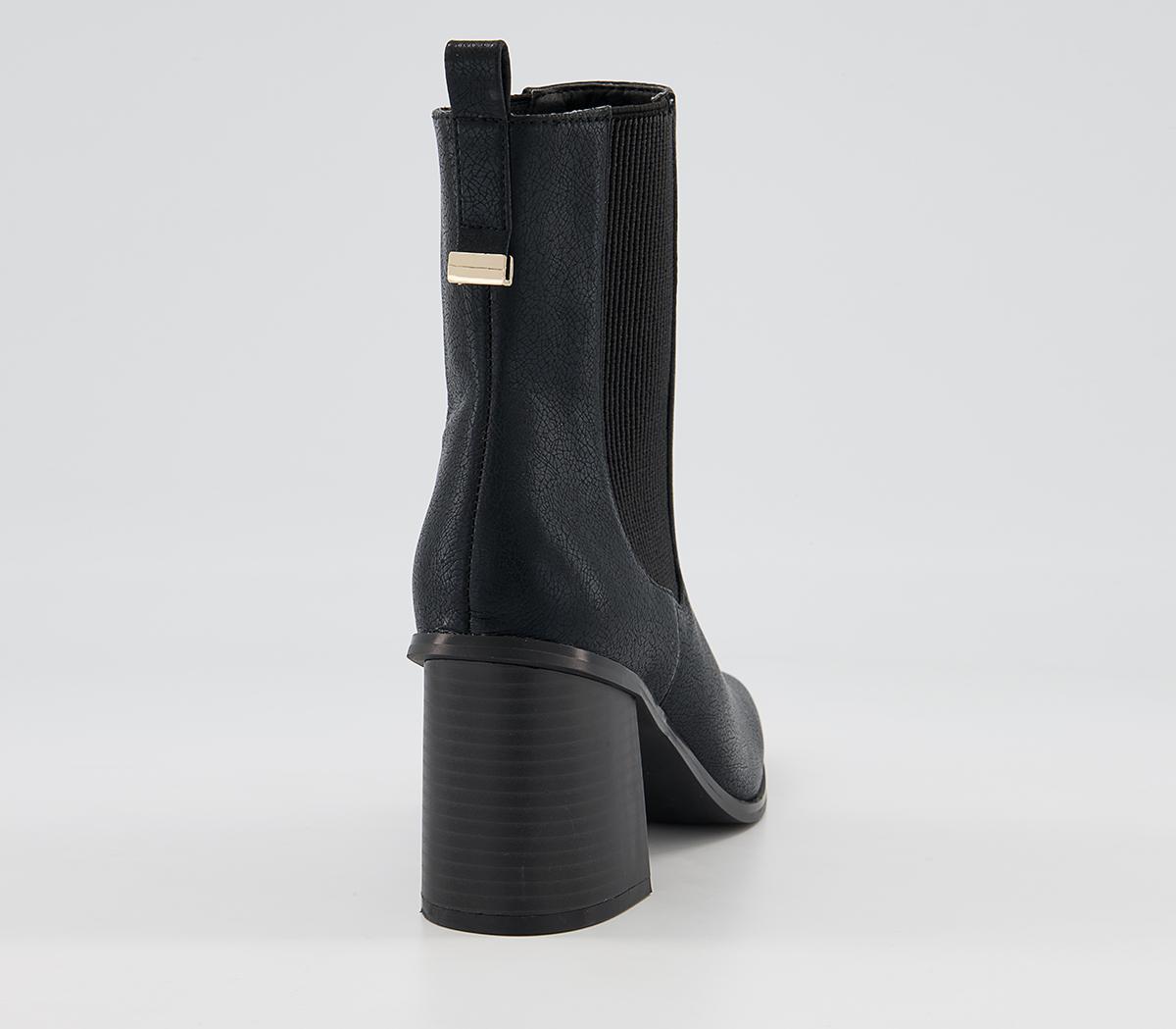 Office Abacus Block Heel Chelsea Ankle Boots Office Abacus Block Heel Chelsea Ankle Boots Black