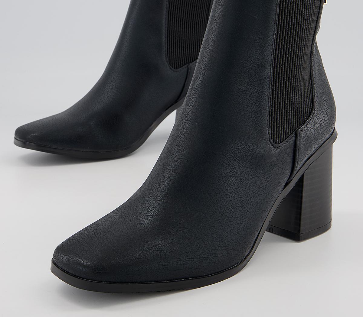 Office Abacus Block Heel Chelsea Ankle Boots Office Abacus Block Heel Chelsea Ankle Boots Black