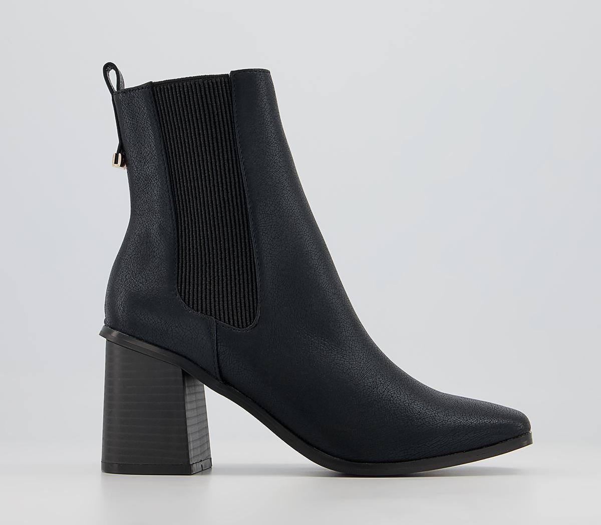 Office Abacus Block Heel Chelsea Ankle Boots Office Abacus Block Heel Chelsea Ankle Boots Black