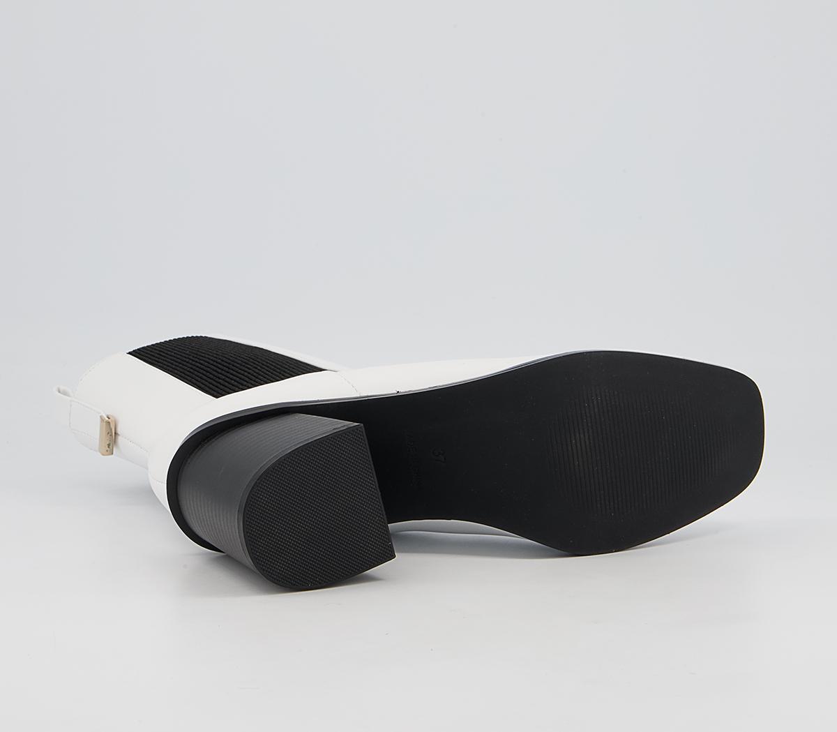 Office Abacus Heeled Chelsea Boots Office Abacus Heeled Chelsea Boots White