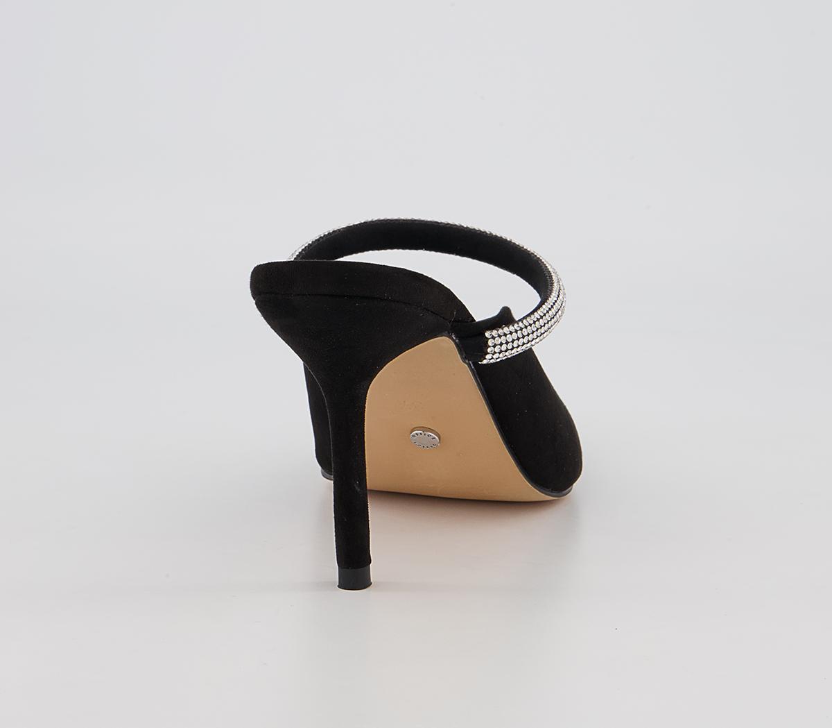 Office Melani Glam Slip On Heeled Mules Office Melani Glam Slip On Heeled Mules Black Embellished