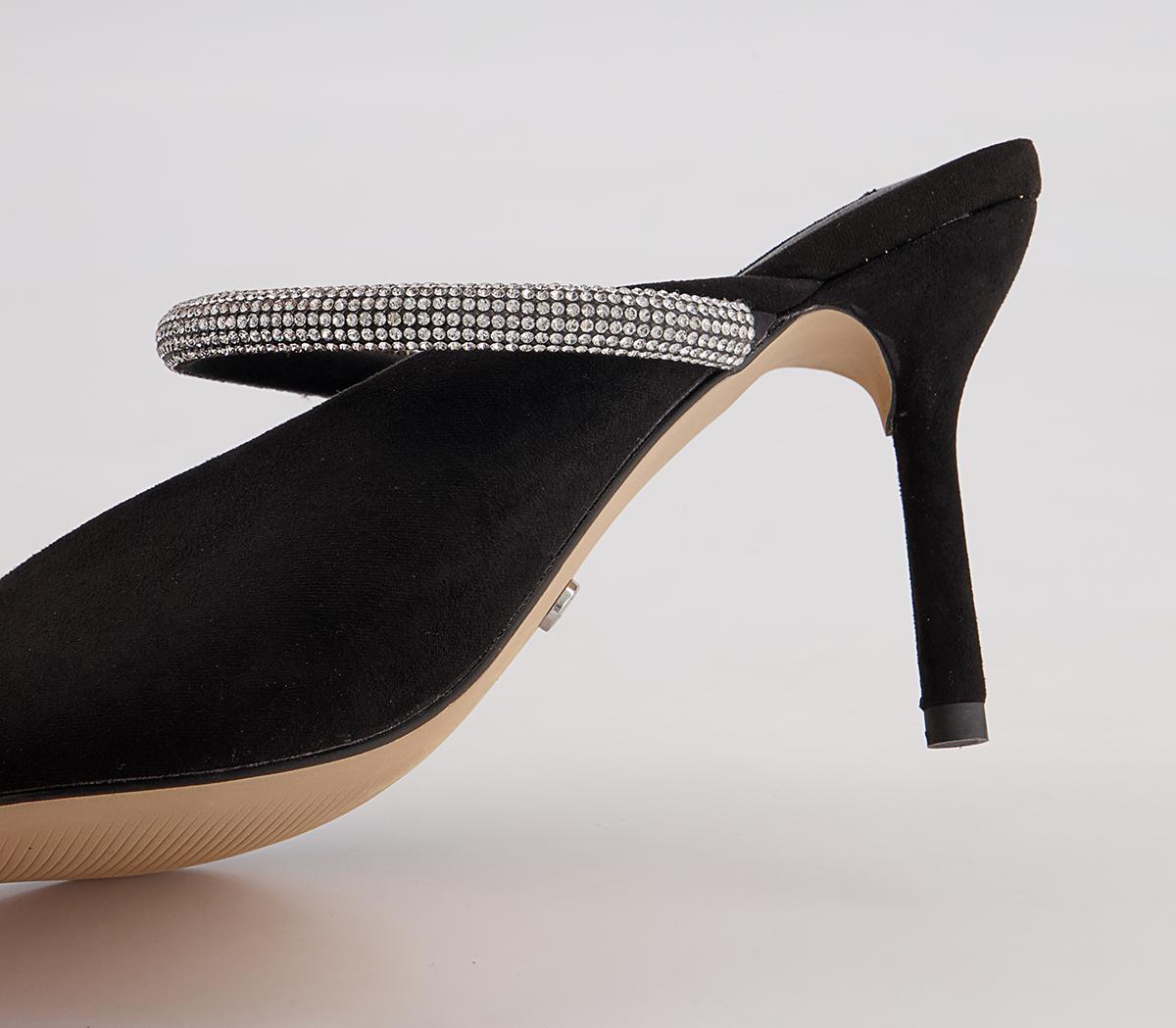 Office Melani Glam Slip On Heeled Mules Office Melani Glam Slip On Heeled Mules Black Embellished