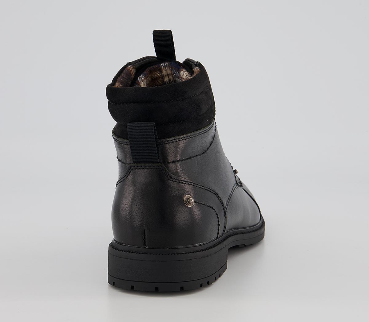 Office Boston Ankle Toe Cap Winter Boots Office Boston Ankle Toe Cap Winter Boots Black Leather