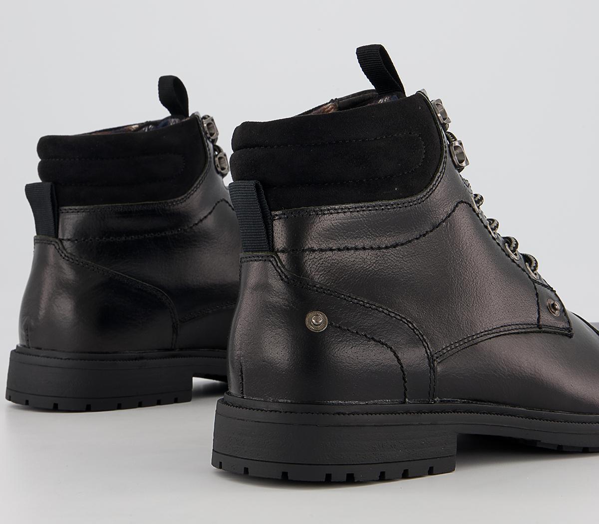 Office Boston Ankle Toe Cap Winter Boots Office Boston Ankle Toe Cap Winter Boots Black Leather
