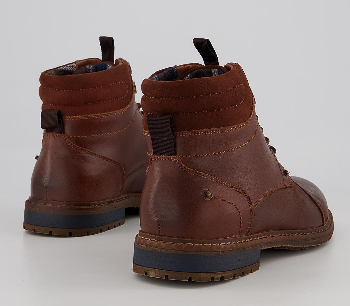Office Boston Ankle Toe Cap Winter Boots Office Boston Ankle Toe Cap Winter Boots Tan Leather