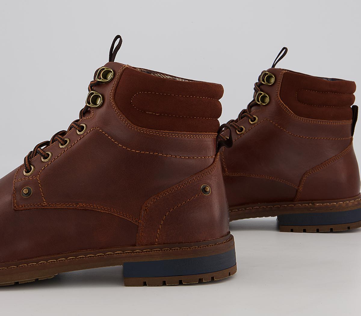 Office Boston Ankle Toe Cap Winter Boots Office Boston Ankle Toe Cap Winter Boots Tan Leather