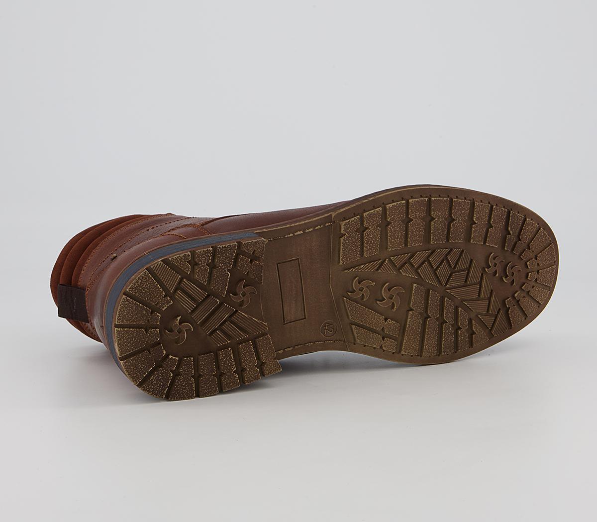 Office Boston Ankle Toe Cap Winter Boots Office Boston Ankle Toe Cap Winter Boots Tan Leather