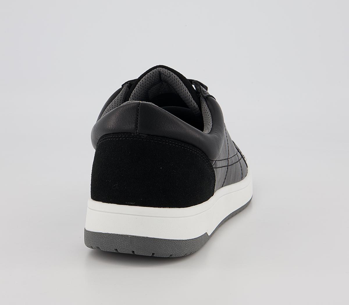 Office Cameron Retro Tennis Sole Smart Casual Trainers Office Cameron Retro Tennis Sole Smart Casual Trainers Black Grey