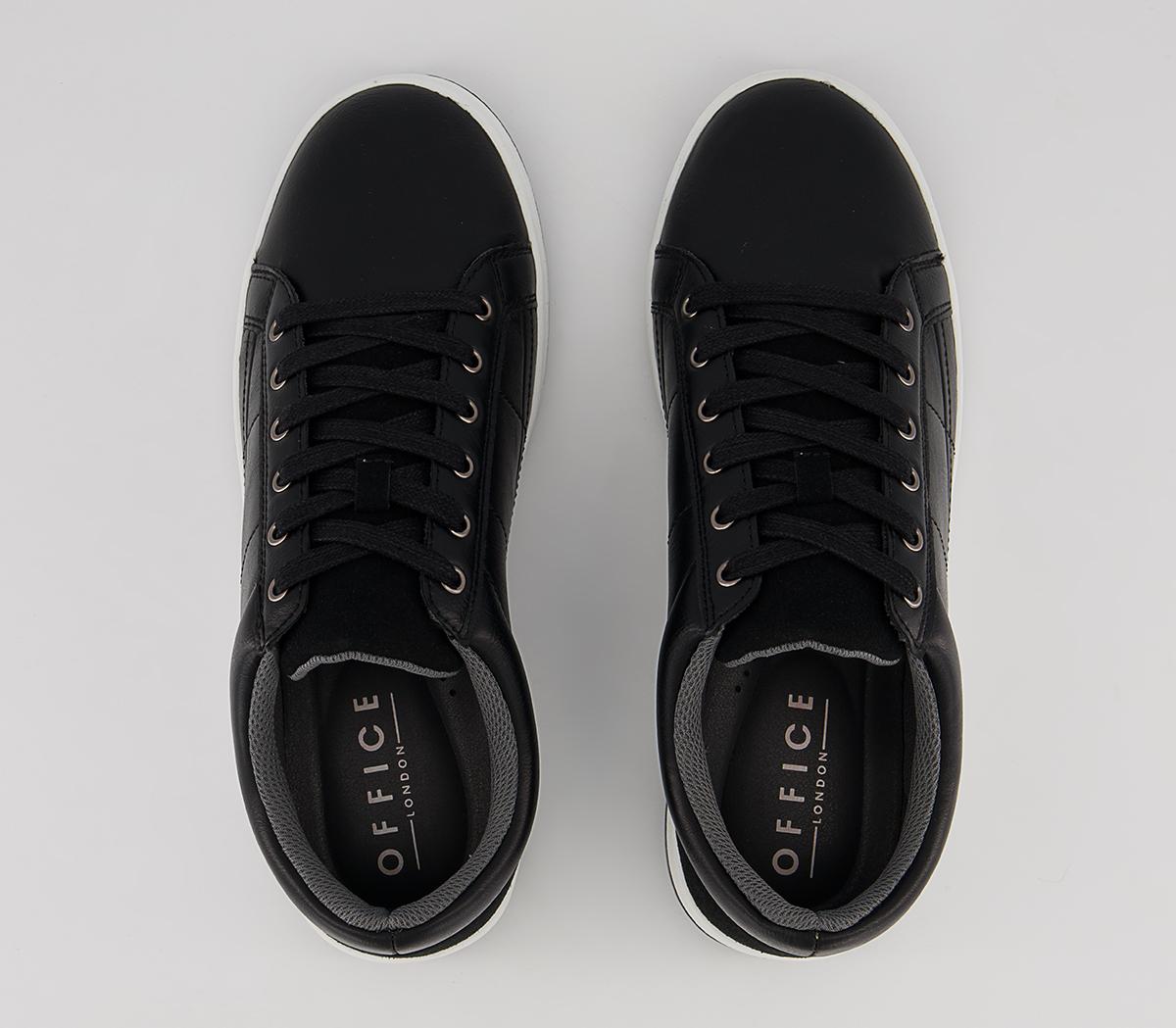 Office Cameron Retro Tennis Sole Smart Casual Trainers Office Cameron Retro Tennis Sole Smart Casual Trainers Black Grey